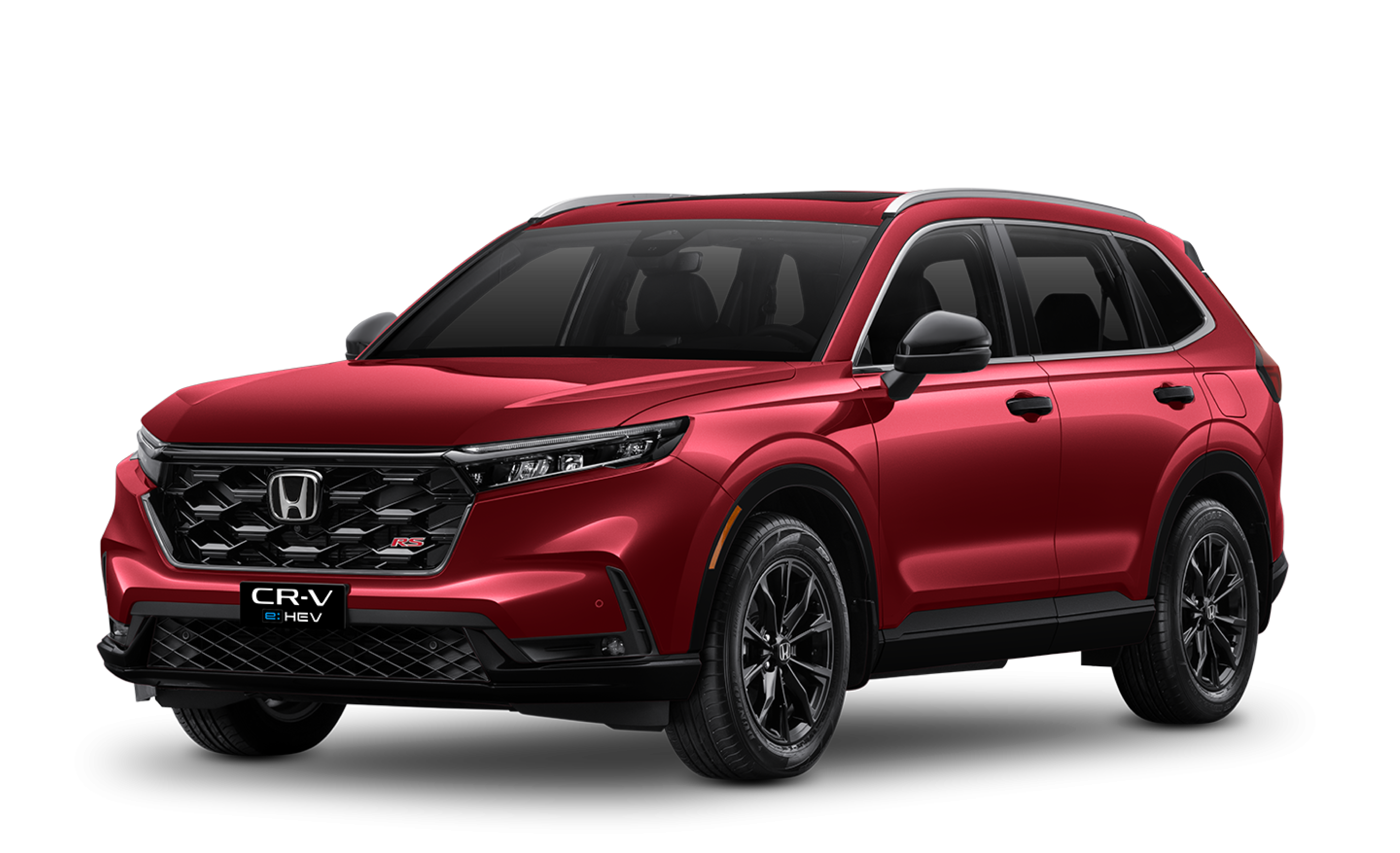 Honda CR-V e:HEV RS màu đỏ, góc nhìn ba phần tư phía trước